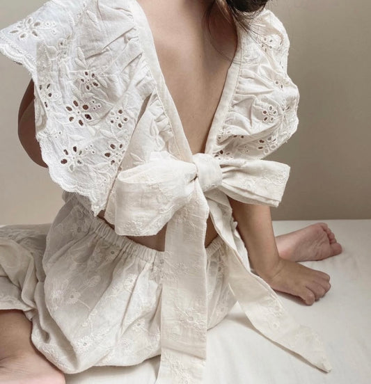 Hailey broderie jumpsuit (pre order)