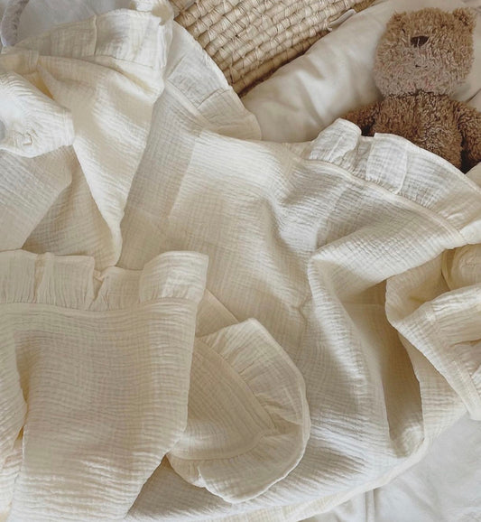 Bebe ruffle deken (pre order)